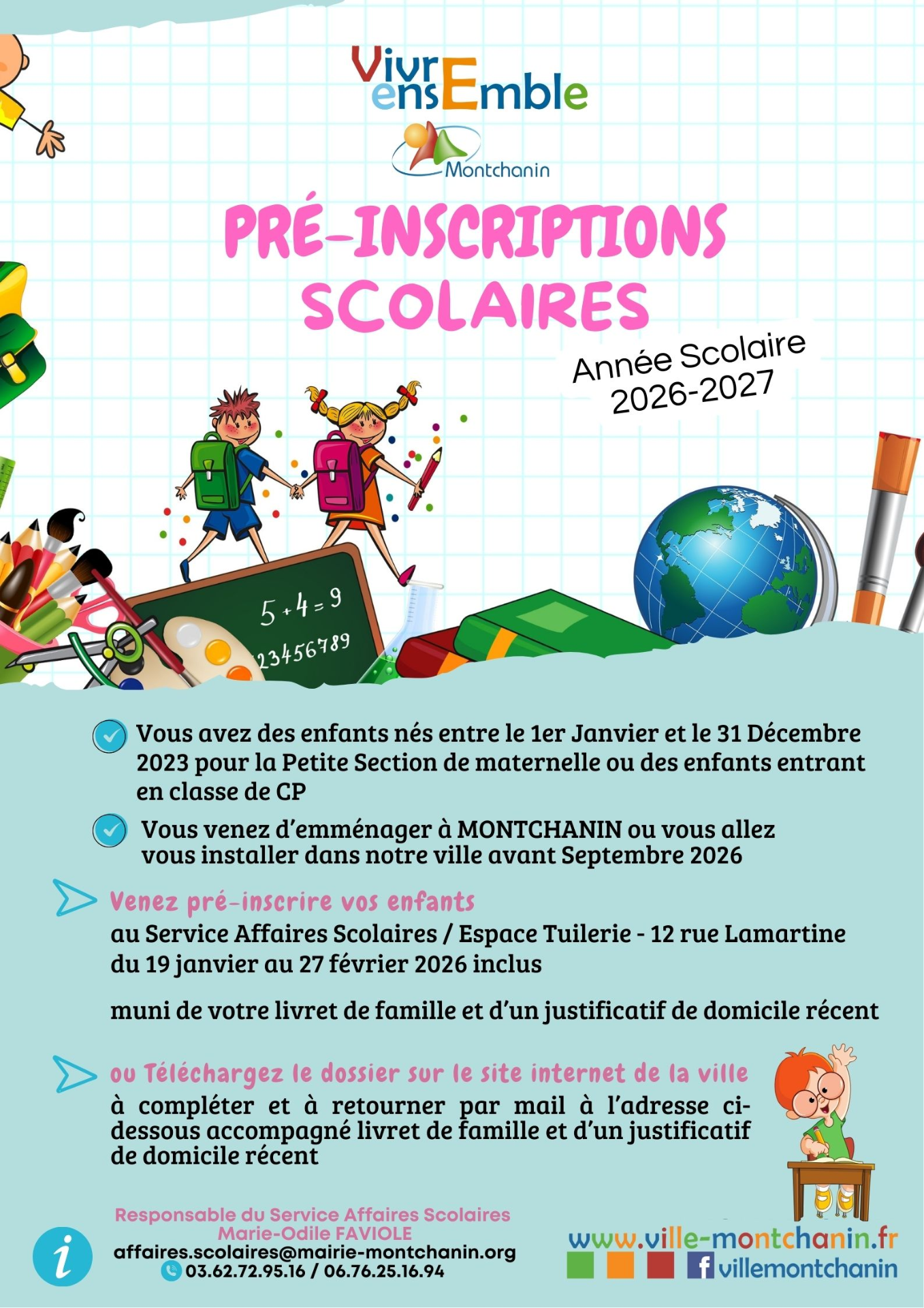 Pré-inscriptions scolaires